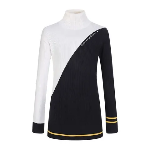 [팜스프링스]여성 컬러블록 폴라넥니트_SKTL213406