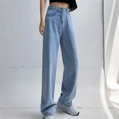 데일리룩 청바지 데님 출근룩 스탠다드핏 연청 여성