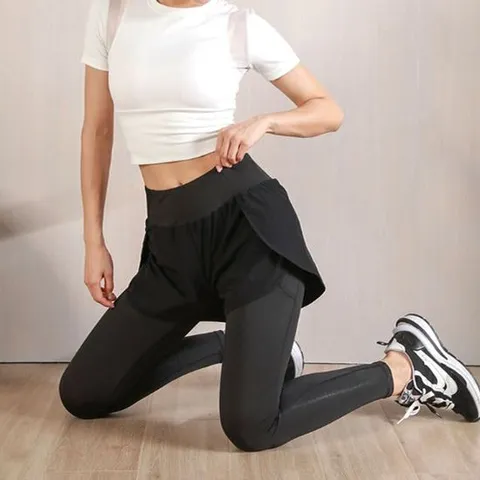 여자 요가 필라테스 운동 반바지 레깅스 일체형 워터