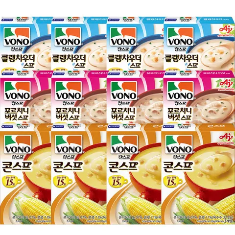 보노스프 컵스프 12개(콘스프4개+버섯스프4개+글램차우더4개)