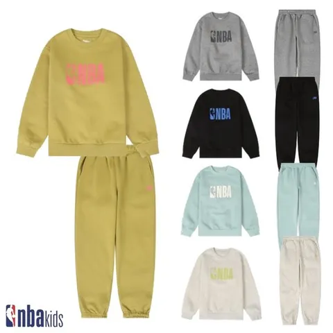 [ 롯데백화점 ][엔비에이키즈(아동)]NBA 빅로고 기모 맨투맨 세트(K244Z2250P)
