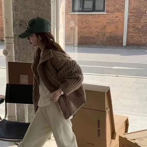[아리엘스타일]모던한 베이직스타일 앤드펄니트가디건