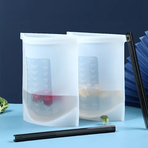 냉장 냉동 밀폐 다회용 실리콘지퍼백1000ml