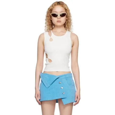 25 FW 마샬 콜롬비아 여성 화이트 사이드 슬래시 탱크탑 231800F111015