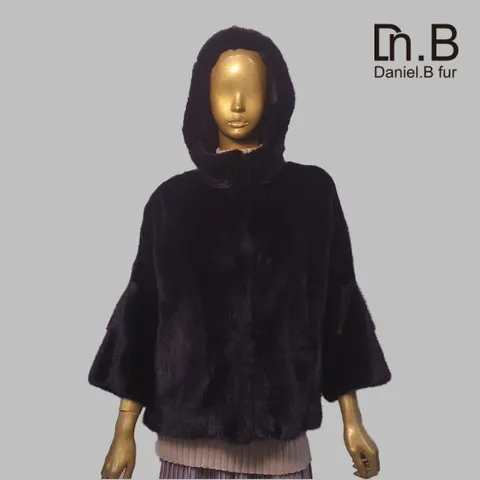 [ 롯데백화점 ]밍크 풀스킨 후드 블루종 휘메일 자켓(DF1432JKBKFR)