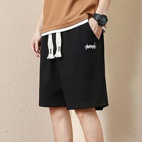 남성 허리밴딩 반바지 기본 휴가 캠핑