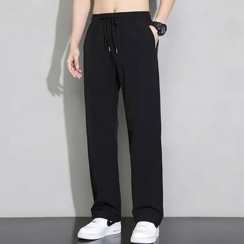 슬림 일자 남성 밴딩 팬츠 여름 쿨 시원한 편한 바지