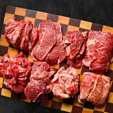 대용량 소고기 한판모듬 1kg (갈비살,우삼겹,부채,살치,토시살)