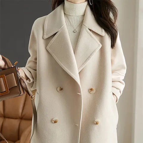 [패션시그널] 더블 울모직 하프코트 3AA8EE