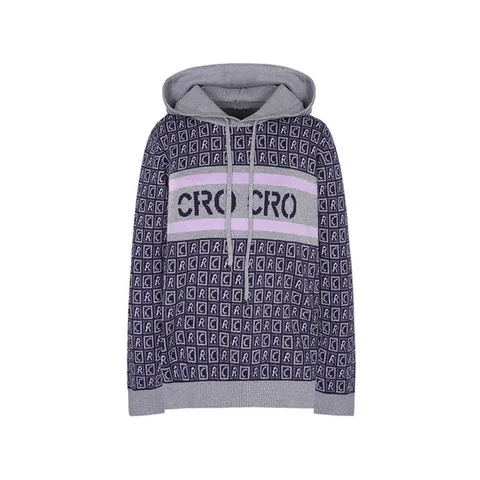 [ 롯데백화점 ][크로커다일 레이디]로고플레이 후드 니트 티셔츠 CLDWSW107