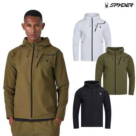 [스파이더] 남성 트레이닝 기모 우븐 집업 SPJWCNFT207M