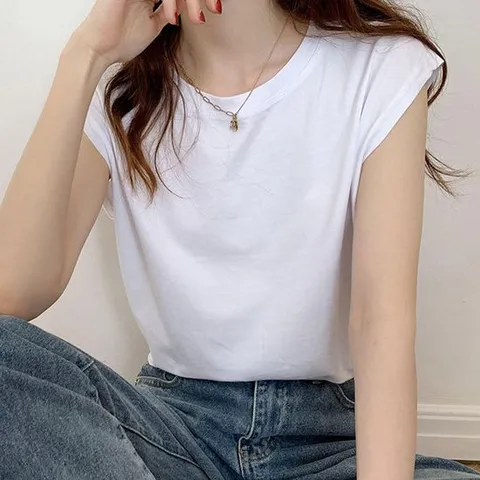 여름맨투맨 루즈핏 민소매 티셔츠 여유핏 여름 찰랑찰랑 편한티
