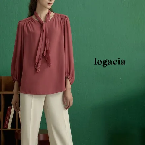 로가시아 24FW 로맨틱 쉬폰 블라우스 1종