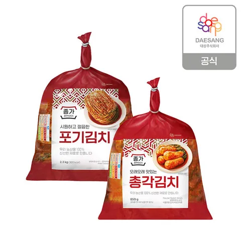 종가 포기김치 2.3kg+총각김치 850g