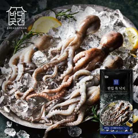 바다곳간 한입 쏙 낙지 (1팩당 10미) 200g x 6팩