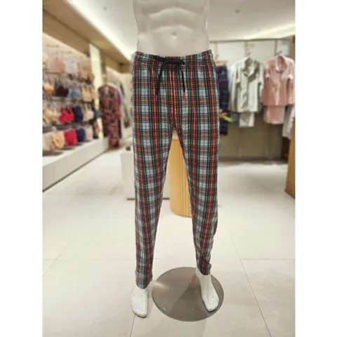 [ 현대백화점 ][BARBARA][GMP2122P] 순면 크리스마스 체크나염 남자 실내복바지