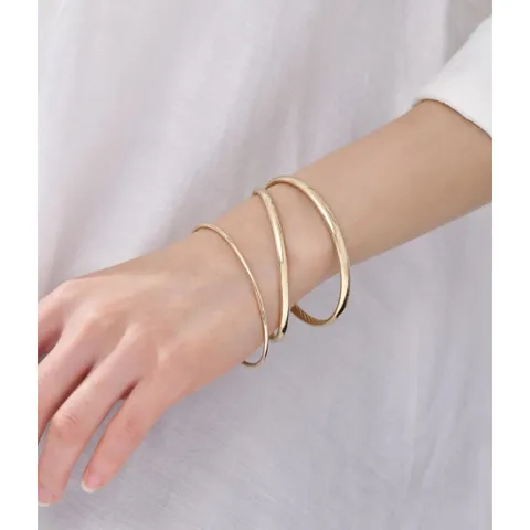 [ 현대백화점 ]미니골드 18k 와이어 뱅글팔찌 2mm BJUM4012