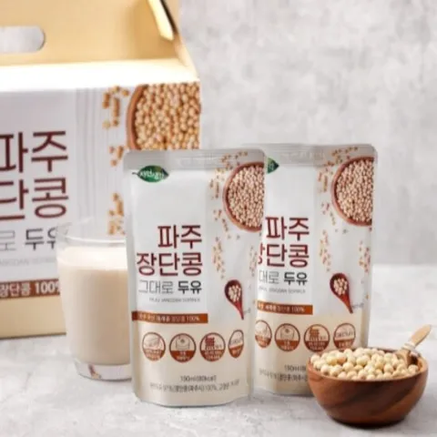 맷돌방식으로 만든 무첨가 파주 장단콩 그대로 두유 190ml 60팩