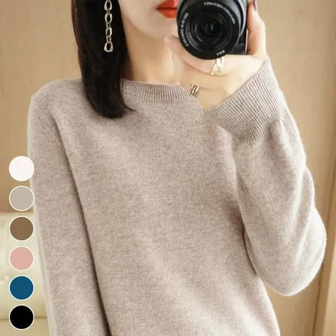 이너티셔츠 라운드넥 얇은 여자 니트 긴팔 이너니트