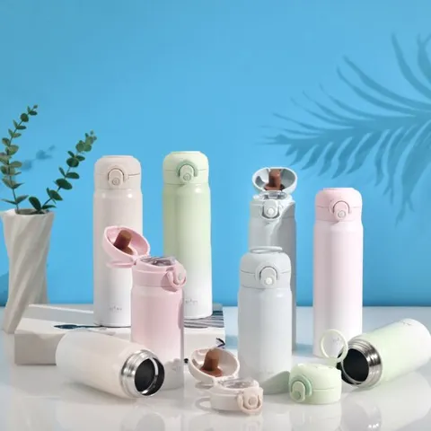 1P+1P 디유 보온력 우수 원터치 손잡이형 보온병_스텐316 350ml