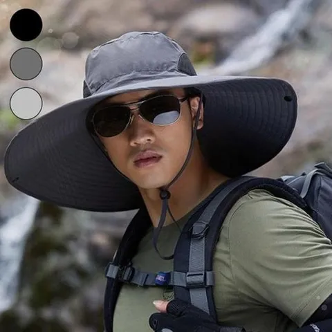 햇빛 차단 넓은 챙 벙거지 그늘막 사파리 모자 3컬러