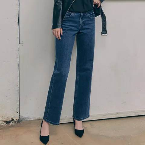 [맥스튜어트]여성 쫀쫀한 스판원단 세미와이드핏스판데님 3종중 택1