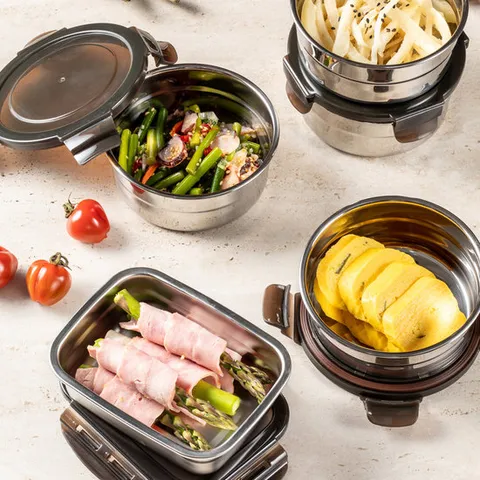 바이마르 스텐 혼합 밀폐용기 5종세트 (사각1+원형4)