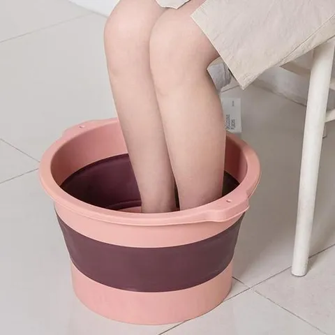 쿨샵 간편 접이식 족욕기 홈스파 폴딩족욕기 핑크 효과
