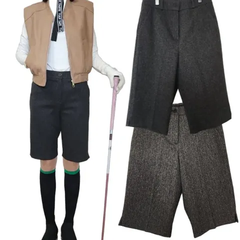 [할마마마]울터치5부반바지 여자겨울 모직 여성숏팬츠 기모