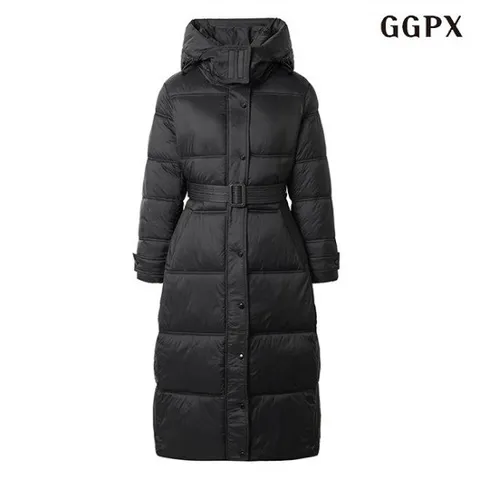 [GGPX]벨티드 후드 롱 패딩(GODJJ052D)