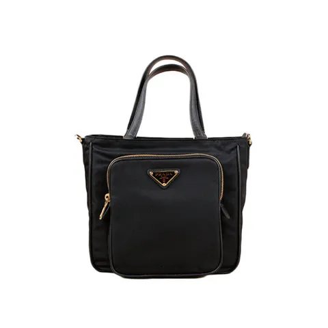 (명품) 프라다 삼각로고 나일론 여성 토트백 블랙 1B