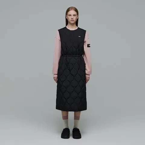 내셔널지오그래픽 N244WOP010 여성 엘크 패딩 원피스 CARBON BLACK