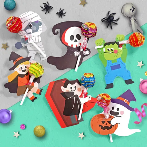 [하하당] 할로윈 사탕페이퍼 1장 (6개입)