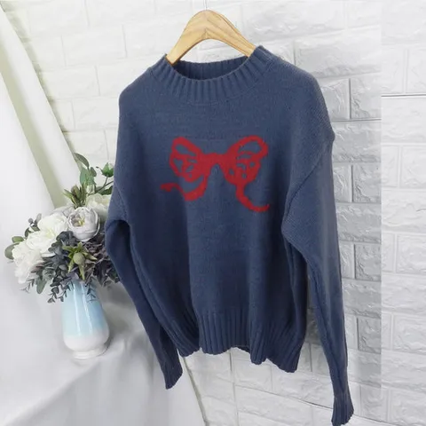 sos_빨간 리본 니트  KOT 스타일