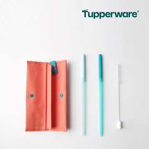 타파웨어 빨대 2개세트(세척브러쉬포함)