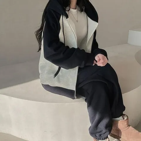 엄마등원룩세트 데일리웨어 캐주얼 나그랑 디자인 후드 트레이닝 세트