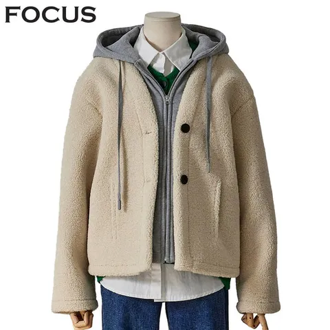 [ 롯데백화점 ][포커스] 후드배색뽀글이(FW4J3JP3122)