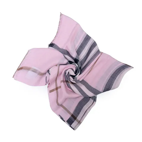 버버리 라이트 체크 울 스카프 8078781 B1017 핑크