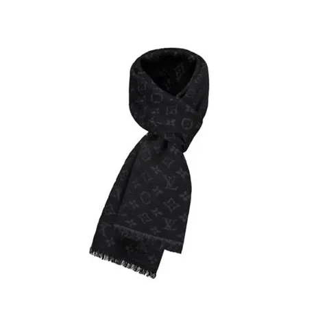 남성 루이비통 모노그램 클래식 스카프 블랙 M70520