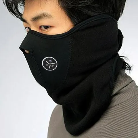 (블랙) 마스크 스포츠 2p세트 플리스 방한