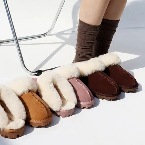 [모그어스]레더 리얼 퍼 슬리퍼