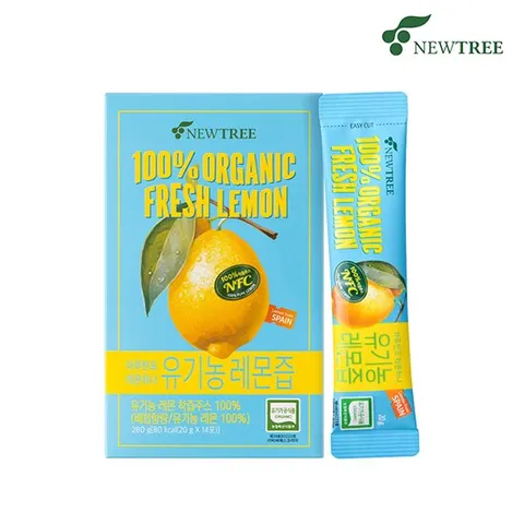 [1박스] 뉴트리 유기농 착즙 NFC 레몬즙 100%  (14포)