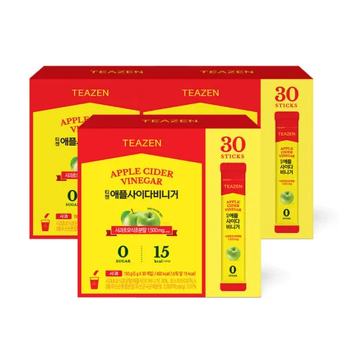 티젠 애플 사이다 비니거 30스틱X3박스 (애사비 풋사과 오리지널)