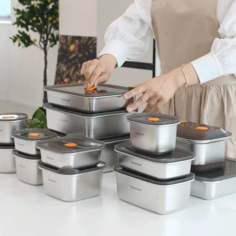 레벤호프 316스텐 전자렌지 되는 스텐 진공 밀폐용기 9종 풀세트