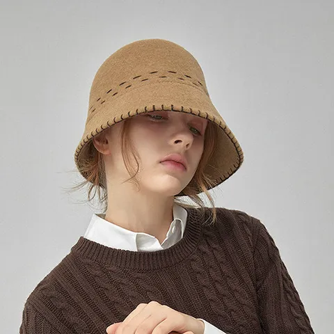 마스케라 리에르(rieur) 알파카 블렌디드 메리노 울 버킷햇