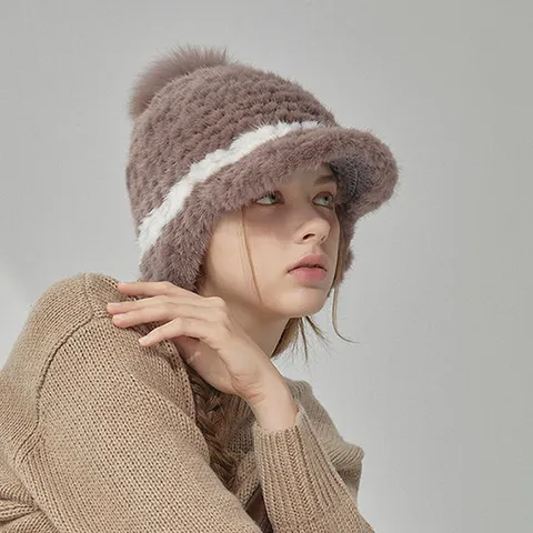 마스케라 보니타(Bonita) 밍크 니팅 모자