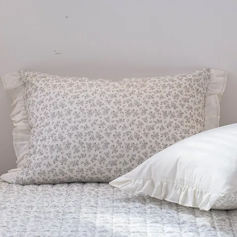 플라워 광목 30수 면 사계절 겨울 먼지없는 베개커버 50x70 (1장)