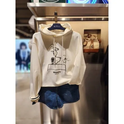 [클라이드앤]클라이드앤 클라이드 여성 스누피 후드 티셔츠 FODT