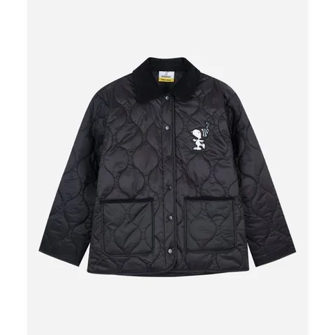 [ 롯데백화점 ][클라이드]여성의류 스누피 코듀로이 카라헌팅 퀼팅 자켓 깔깔이 패딩 점퍼 FPAJP671F