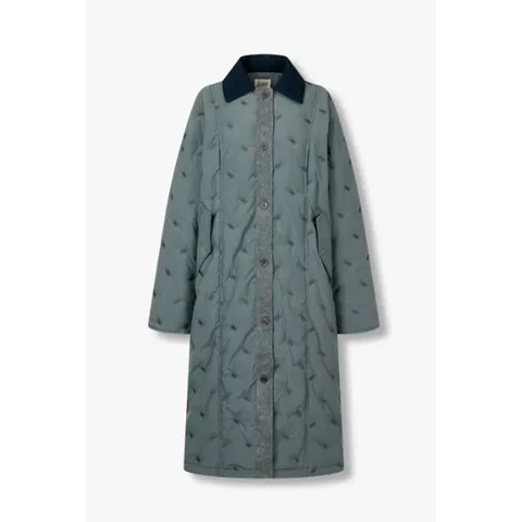 [ 롯데백화점 ][톰보이]코듀로이카라 경량 롱 퀼팅 다운점퍼 (9104414926Z)